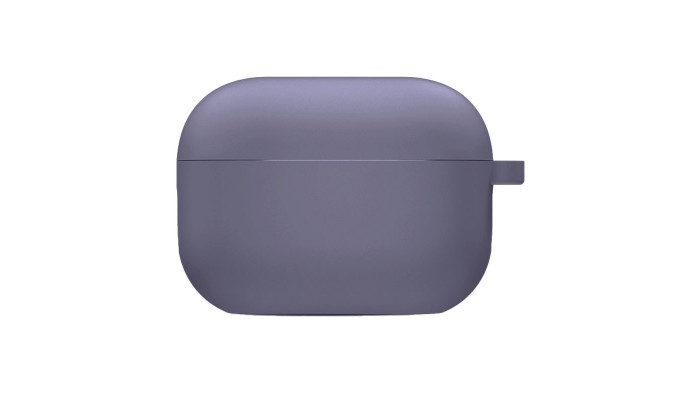 Силиконовый футляр с микрофиброй для наушников Airpods Pro Серый / Lavender Gray - фото