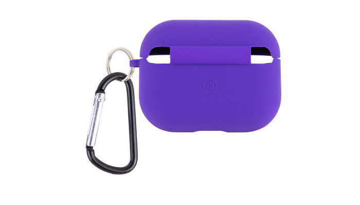 Силіконовий футляр з мікрофіброю для навушників Airpods Pro Фіолетовий / Ultra Violet - фото