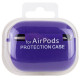 Силиконовый футляр с микрофиброй для наушников Airpods Pro Фиолетовый / Ultra Violet - фото