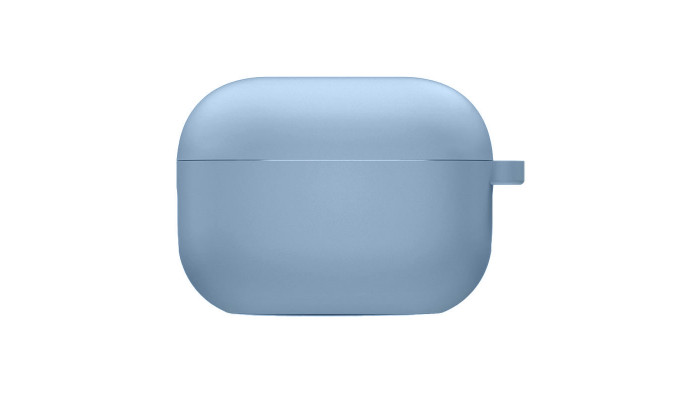 Силиконовый футляр с микрофиброй для наушников Airpods Pro Голубой / Lilac Blue - фото
