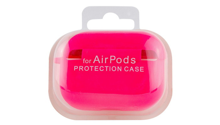 Силіконовий футляр з мікрофіброю для навушників Airpods Pro Рожевий / Barbie pink - фото