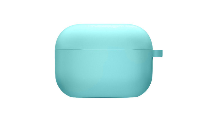 Силиконовый футляр с микрофиброй для наушников Airpods 3 Бирюзовый / Marine Green - фото