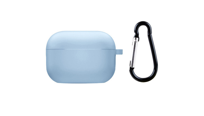 Силіконовий футляр з мікрофіброю для навушників Airpods 3 Блакитний / Lilac Blue - фото