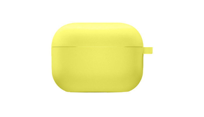 Силіконовий футляр з мікрофіброю для навушників Airpods 3 Жовтий / Bright Yellow - фото