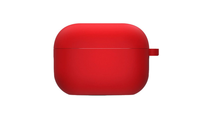 Силиконовый футляр с микрофиброй для наушников Airpods 3 Красный / Red - фото