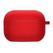 Силиконовый футляр с микрофиброй для наушников Airpods 3 Красный / Red