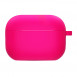 Силіконовий футляр з мікрофіброю для навушників Airpods 3 Рожевий / Barbie pink