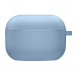 Силиконовый футляр с микрофиброй для наушников Airpods Pro 2 Голубой / Lilac Blue