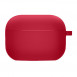 Силиконовый футляр с микрофиброй для наушников Airpods Pro 2 Красный / Rose Red