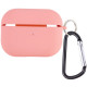 Силиконовый футляр с микрофиброй для наушников Airpods Pro 2 Розовый / Pink - фото
