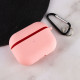 Силиконовый футляр с микрофиброй для наушников Airpods Pro 2 Розовый / Pink - фото