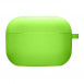Силиконовый футляр с микрофиброй для наушников Airpods Pro 2 Салатовый / Neon green