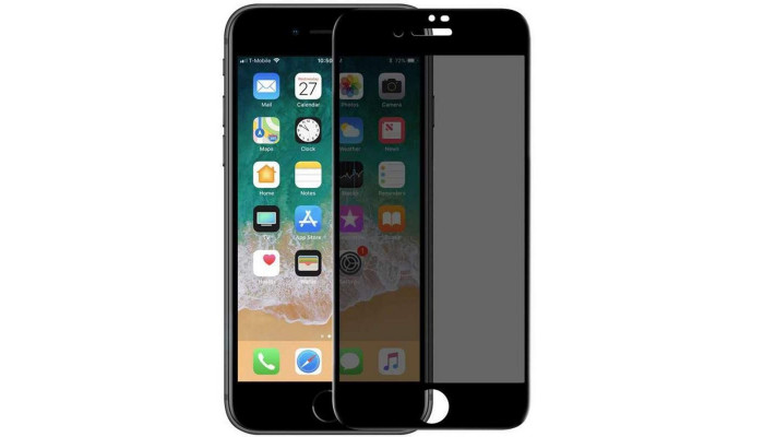 Защитное стекло Privacy 5D Matte (full glue) (тех.пак) для Apple iPhone 7 / 8 / SE (2020) (4.7