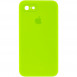 Чехол Silicone Case Square Full Camera Protective (AA) для Apple iPhone 7 / 8 / SE (2020) (4.7") Салатовый / Neon green