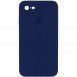 Чохол Silicone Case Square Full Camera Protective (AA) для Apple iPhone 7 / 8 / SE (2020) (4.7") Темно-синій / Midnight blue