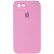 Чохол Silicone Case Square Full Camera Protective (AA) для Apple iPhone 7 / 8 / SE (2020) (4.7") Рожевий / Light pink
