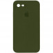 Чохол Silicone Case Square Full Camera Protective (AA) для Apple iPhone 7 / 8 / SE (2020) (4.7") Зелений / Dark Olive