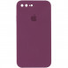 Чохол Silicone Case Square Full Camera Protective (AA) для Apple iPhone 7 plus / 8 plus (5.5") Бордовий / Maroon
