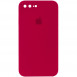 Чехол Silicone Case Square Full Camera Protective (AA) для Apple iPhone 7 plus / 8 plus (5.5") Красный / Rose Red