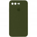 Чехол Silicone Case Square Full Camera Protective (AA) для Apple iPhone 7 plus / 8 plus (5.5") Зеленый / Dark Olive