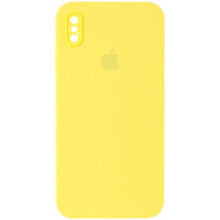 Чехол Silicone Case Square Full Camera Protective (AA) для Apple iPhone XS / X (5.8