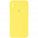 Чохол Silicone Case Square Full Camera Protective (AA) для Apple iPhone XS / X (5.8") Жовтий / Yellow