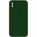 Чохол Silicone Case Square Full Camera Protective (AA) для Apple iPhone XS / X (5.8") Зелений / Army green