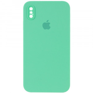 Чехол Silicone Case Square Full Camera Protective (AA) для Apple iPhone XS / X (5.8