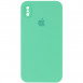 Чохол Silicone Case Square Full Camera Protective (AA) для Apple iPhone XS / X (5.8") Зелений / Spearmint