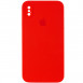 Чохол Silicone Case Square Full Camera Protective (AA) для Apple iPhone XS / X (5.8") Червоний / Red