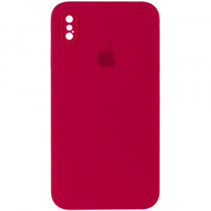 Чехол Silicone Case Square Full Camera Protective (AA) для Apple iPhone XS / X (5.8