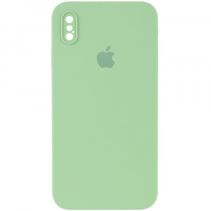 Чехол Silicone Case Square Full Camera Protective (AA) для Apple iPhone XS / X (5.8