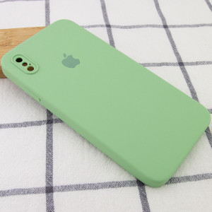 Чехол Silicone Case Square Full Camera Protective (AA) для Apple iPhone XS / X (5.8