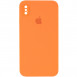 Чехол Silicone Case Square Full Camera Protective (AA) для Apple iPhone XS / X (5.8") Оранжевый / Papaya