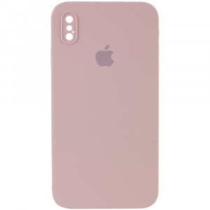 Чехол Silicone Case Square Full Camera Protective (AA) для Apple iPhone XS / X (5.8