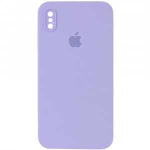 Чехол Silicone Case Square Full Camera Protective (AA) для Apple iPhone XS / X (5.8