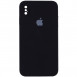 Чохол Silicone Case Square Full Camera Protective (AA) для Apple iPhone XS / X (5.8") Чорний / Black