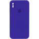 Чохол Silicone Case Square Full Camera Protective (AA) для Apple iPhone XS / X (5.8") Фіолетовий / Ultra Violet