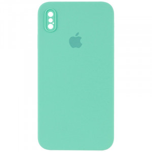 Чехол Silicone Case Square Full Camera Protective (AA) для Apple iPhone XS / X (5.8