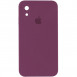 Чохол Silicone Case Square Full Camera Protective (AA) для Apple iPhone XR (6.1") Бордовий / Maroon