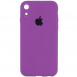 Чохол Silicone Case Square Full Camera Protective (AA) для Apple iPhone XR (6.1") Фіолетовий / Grape