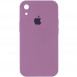 Чохол Silicone Case Square Full Camera Protective (AA) для Apple iPhone XR (6.1") Ліловий / Lilac Pride