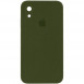 Чохол Silicone Case Square Full Camera Protective (AA) для Apple iPhone XR (6.1") Зелений / Dark Olive