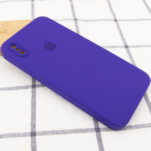 Чехол Silicone Case Square Full Camera Protective (AA) для Apple iPhone XS Max (6.5