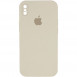 Чохол Silicone Case Square Full Camera Protective (AA) для Apple iPhone XS Max (6.5") Бежевий / Antigue White