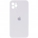 Чохол Silicone Case Square Full Camera Protective (AA) для Apple iPhone 11 Pro Max (6.5") Білий / White