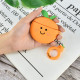 Силіконовий футляр Smile Fruits series для навушників AirPods 1/2 + кільце orange - фото