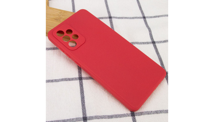 Силиконовый чехол Candy Full Camera для Samsung Galaxy A32 4G Красный / Camellia - фото