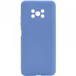 Силиконовый чехол Candy Full Camera для Xiaomi Poco X3 NFC / Poco X3 Pro Голубой / Mist blue