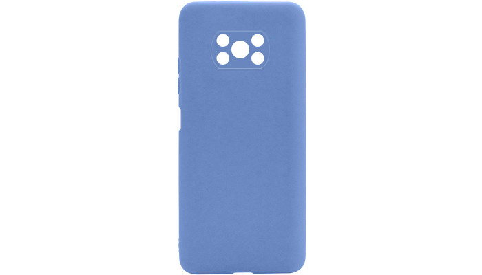 Силиконовый чехол Candy Full Camera для Xiaomi Poco X3 NFC / Poco X3 Pro Голубой / Mist blue - фото